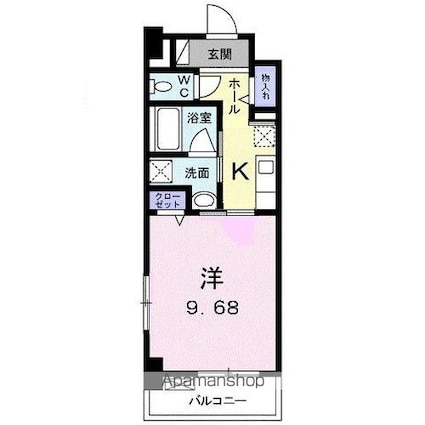 香川県高松市花ノ宮町２丁目[1K/33.16m2]の間取図