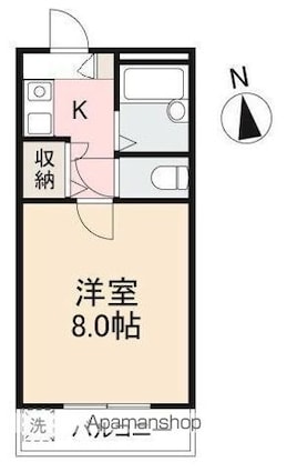 オリンピア塩上[1K/21.5m2]の間取図