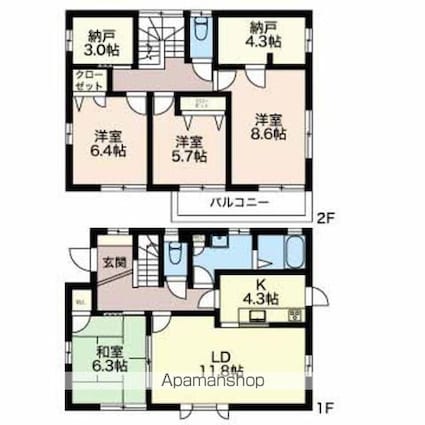 サンハウス[4LDK/116.86m2]の間取図