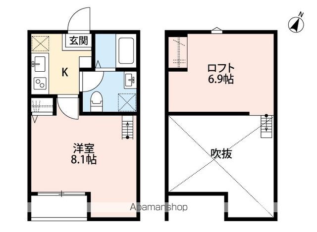 千葉市中央区末広のアパートの間取り