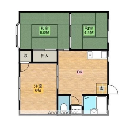 コーポ冨創[3DK/46.37m2]の間取図