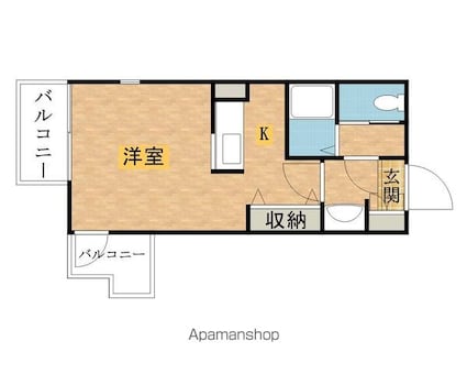 ラ・グランデ[1R/23.19m2]の間取図
