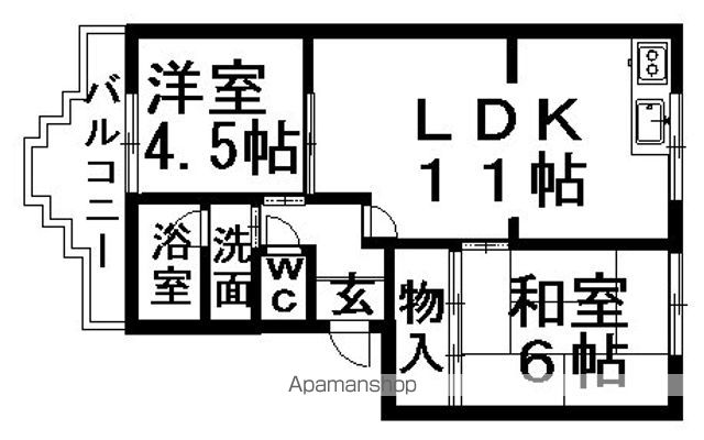 シャトー栗原の間取り写真
