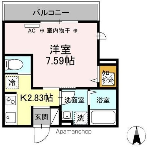 プランドール湘南 103 ｜ 神奈川県藤沢市湘南台６丁目2-3（賃貸アパート1K・1階・26.12㎡） その2