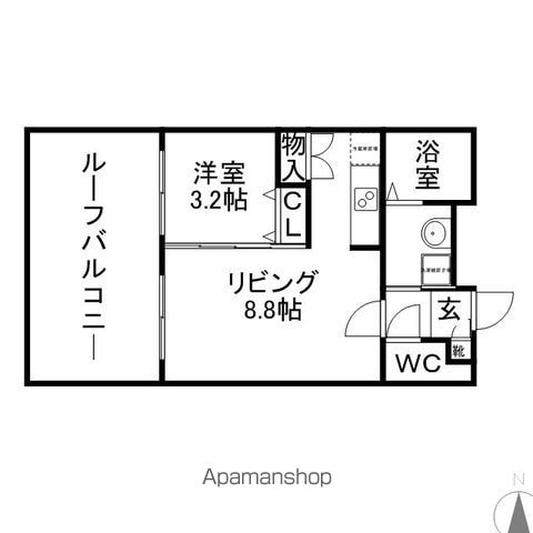 福岡市中央区平尾のマンションの間取り