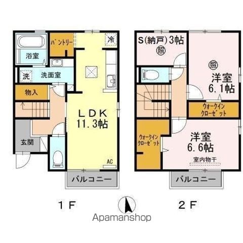 セジュール古国府 C棟の間取り写真