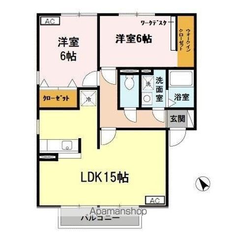 サンアベニュー田寺 1の間取り写真
