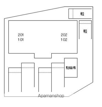 メゾンシーサイド[2DK/43.75m2]の配置図