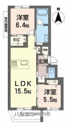 シャーメゾン　サン　ファルカス[2LDK/63.7m2]の間取図