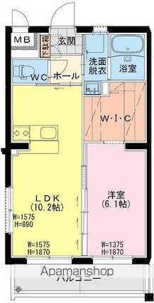 （仮称）日向・曽根町３丁目マンション[1LDK/41m2]の間取図