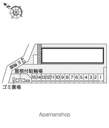 レオネクストトワイライト時季[1K/23.27m2]の配置図
