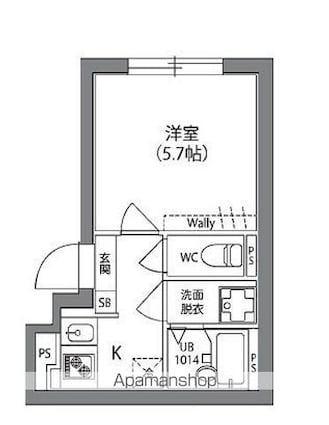 東京都杉並区本天沼１丁目[1K/20.07m2]の間取図