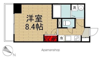 東京都国立市東１丁目[1K/29m2]の間取図