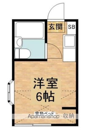 ハイムカトレア中野[1K/20m2]の間取図
