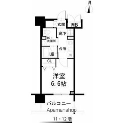 東京都墨田区太平４丁目[1K/24.65m2]の間取図