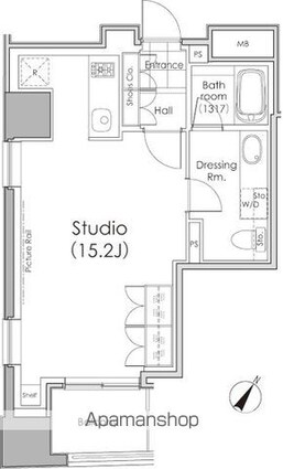 パークハビオ水天宮前[1R/40.02m2]の間取図