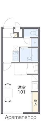 レオパレスＳＯＲＡＴＯ[1K/22.7m2]の間取図
