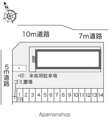レオパレスＥＶＥＲＧＲＥＥＮ[1K/23.18m2]の配置図