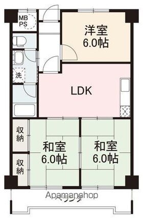 第一グリーンハイツ松縄[3LDK/60.71m2]の間取図