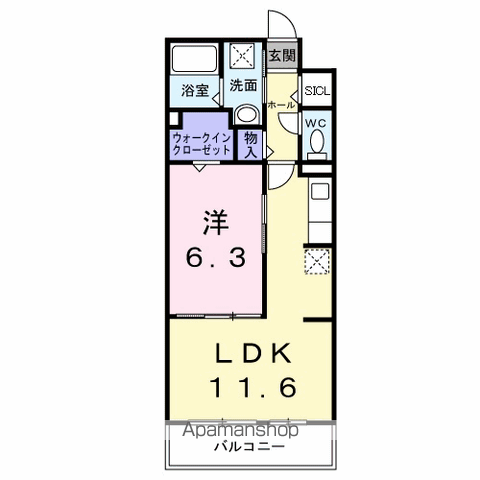 【中神町アパート　　　　　　　　　　　　　　　　　　　　　　　の間取り】