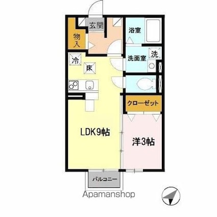 パークハイム[1LDK/33.6m2]の間取図
