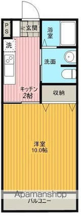 山口県光市虹ケ浜１丁目[1K/30.73m2]の間取図