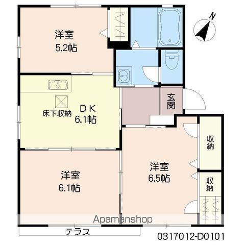デューク沼口 D棟の間取り写真
