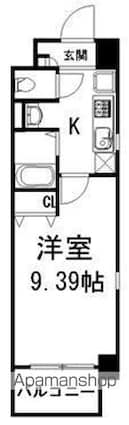 フォートレス文京[1K/28.45m2]の間取図