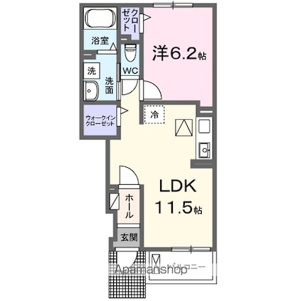 トワ＆モア[1LDK/41.13m2]の間取図
