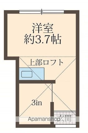 ラ・フィーユマルナンＢ[1R/9.66m2]の間取図