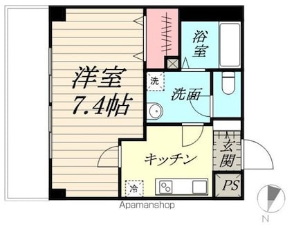 千葉県柏市東１丁目[1K/27.03m2]の間取図