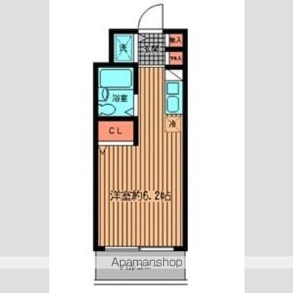プライムアーバン武蔵野ヒルズＢ棟[1R/18.2m2]の間取図