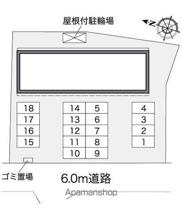 レオパレス島田[1K/28.02m2]の配置図