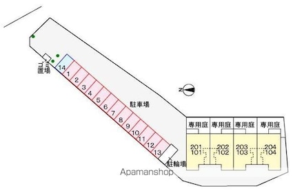 エルフローラ[2LDK/56.59m2]の配置図