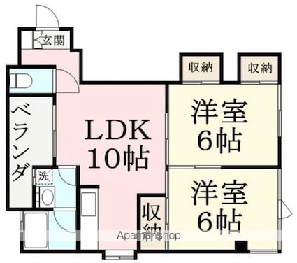 グレイシーエスト[2LDK/57.2m2]の間取図