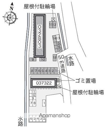 レオパレス仙台南[1K/23.61m2]の配置図