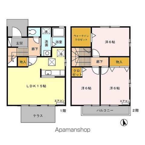 板橋区赤塚のテラスの間取り