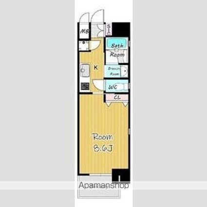 セレニティー名駅[1K/28.65m2]の間取図