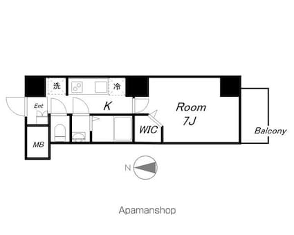 ａｘｉｓ　ｎａｇｏｙａ　ｓｗ[1K/26.1m2]の間取図