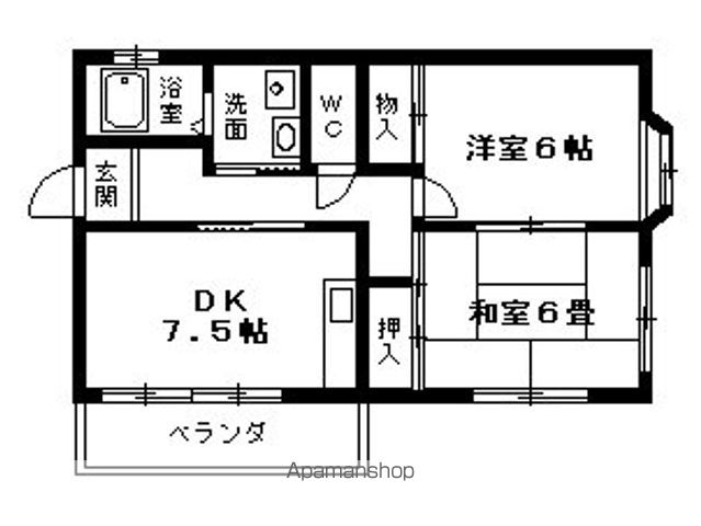 フローラルUNO C棟の間取り写真