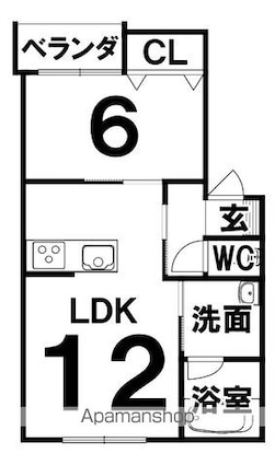 仮称）西６南２９ＭＳ[1LDK/43m2]の間取図