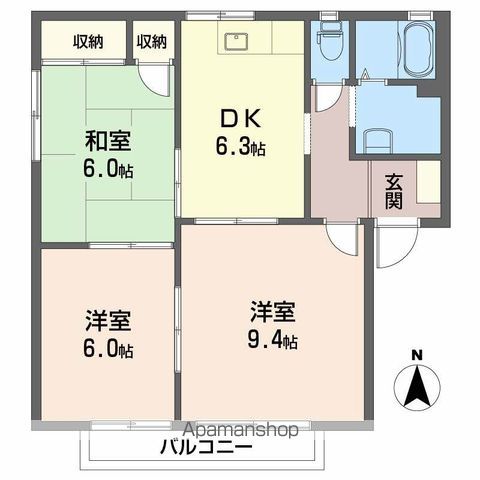 フレグランスみぶ A棟の間取り写真