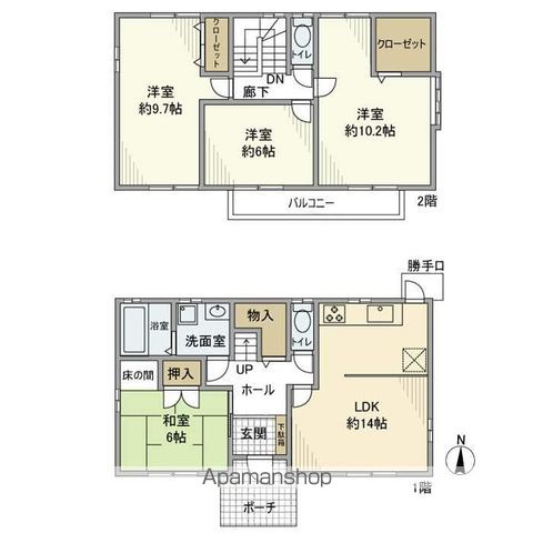 横川町戸建の間取り写真