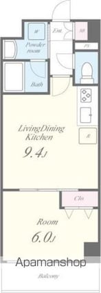 Ｖｉｌｌａ　Ｂｌａｎｃｈｅ[1LDK/35.57m2]の間取図