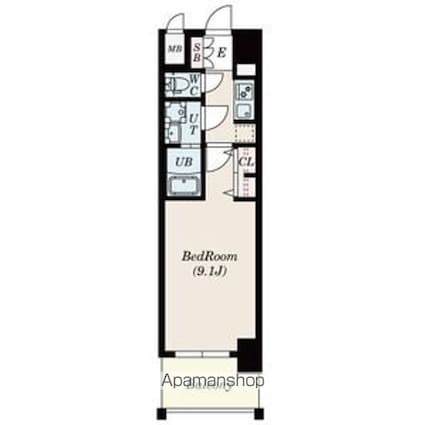 ＳーＲＥＳＩＤＥＮＣＥ鶴舞ＩＩ[1K/27.64m2]の間取図