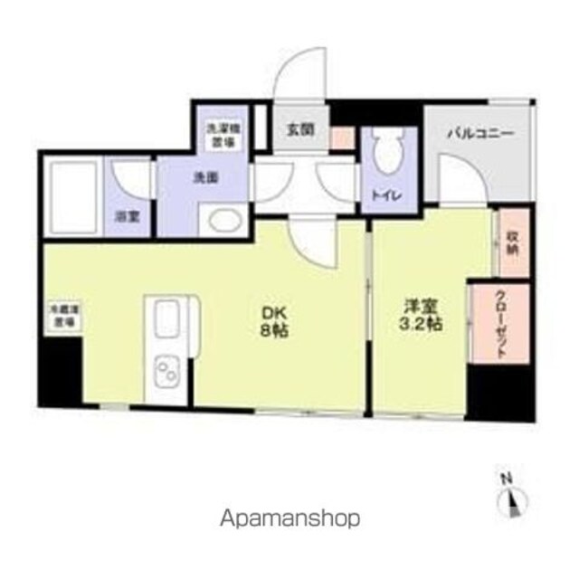 クロッキオ浅草[1LDK/30.69m2]の間取図