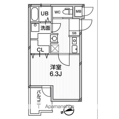 【大阪市天王寺区上本町のマンションの間取り】