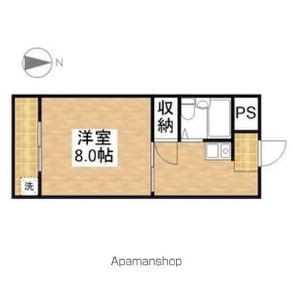 エクセル羽黒[1K/25.9m2]の間取図