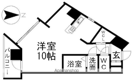 リエス東別院[1R/30.13m2]の間取図