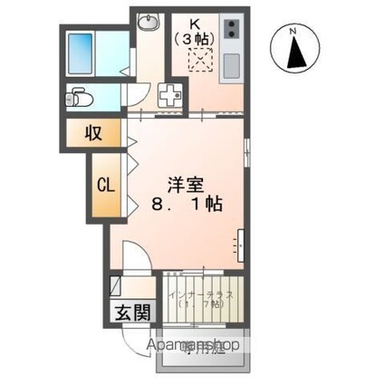 仮）館林市朝日町アパート[1K/33.72m2]の間取図
